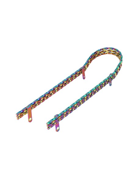 Triple Twisted Square Sissy Bar Oil Slick.